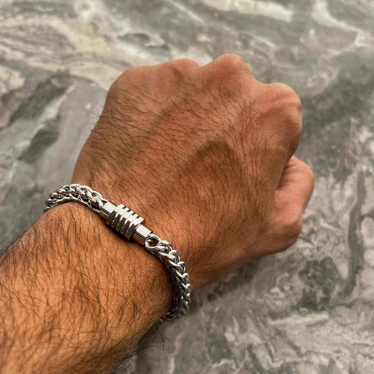 ست گردنبند و دستبند ۴وجهی قفل مگنتی