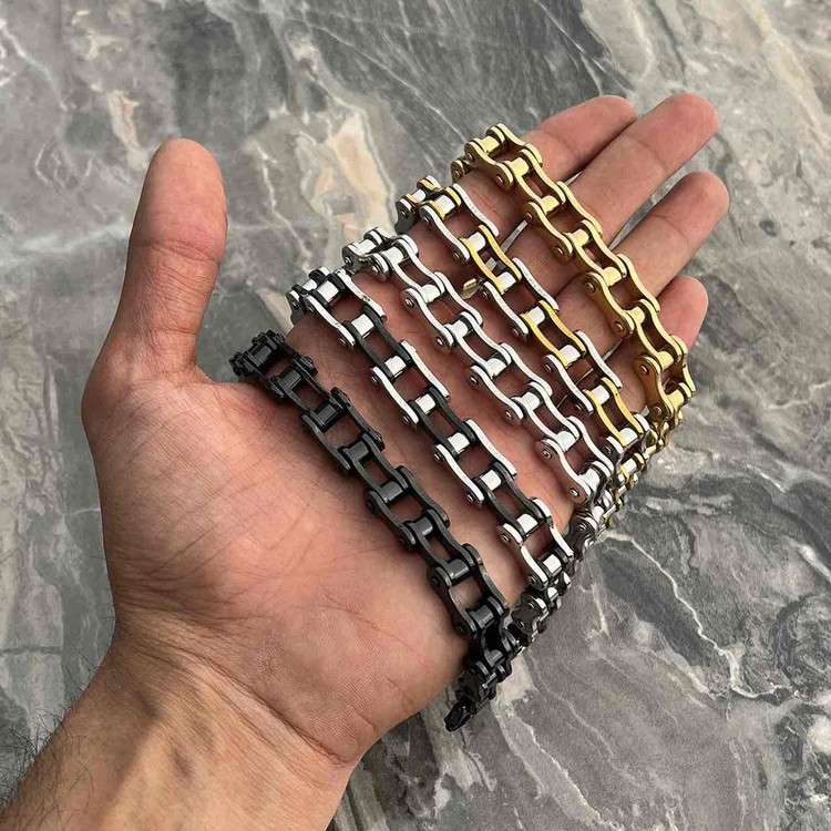 دستبند طرح زنجیر موتور