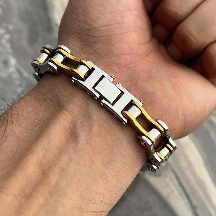 دستبند طرح زنجیر موتور